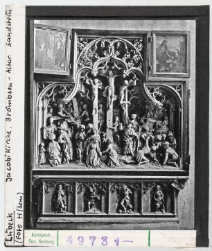 Lübeck, St. Jacob (Jacobikirche): Brömbsen-Altar mit Kreuzigung. 1519