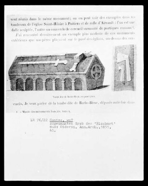 Sogenanntes Grab des Blaubart im Archeologischen Museum von Nantes