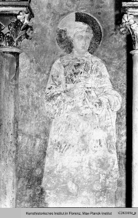 Gewölbedekoration : Ausmalung der Galerien : Wimpergarkaden und östliche Apostelgruppe