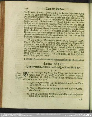 Dritter Abschnitt. Von der churmärktischen Landes-Quotisation überhaupt