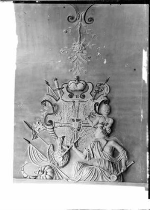 Gundelsheim Schloss Hornegg Decke des Fürstensaals Wappen