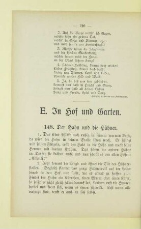 E. In Hof und Garten