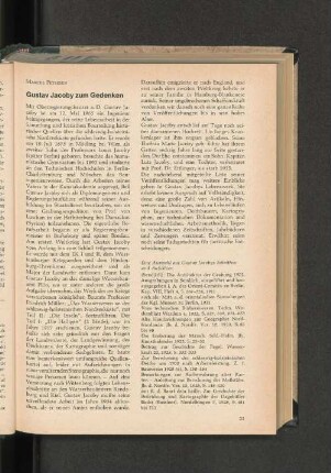 Gustav Jacoby zum Gedenken.