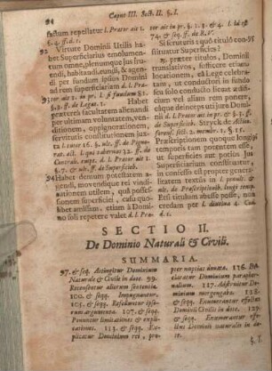 Sectio II. De Dominio Naturali & Civilis.