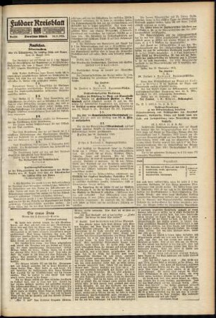 Zweite Ausgabe vom Samstag, den 18. September 1915.