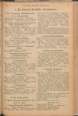 2. Die königlich Preußischen Staatsbehörden.