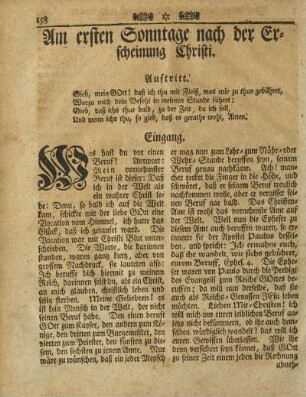 Am ersten Sonntage nach der Erscheinung Christi