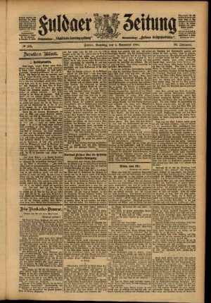 Zweite Ausgabe vom Samstag, den 04. November 1905.