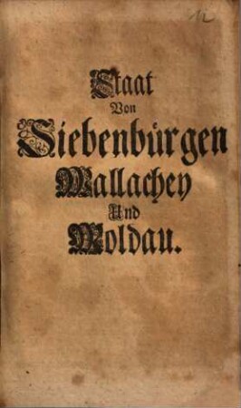 Staat Von Siebenbürgen, Wallachey Und Moldau