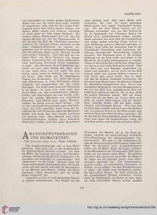 8: Amateurphotographie und Heimatkunst