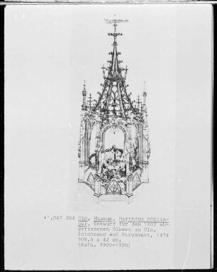 Entwurf für den 1807 abgerissenen Ölberg in Ulm