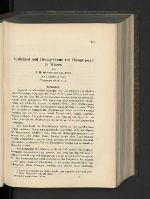 Löslichkeit und Lösungswärme von Chromtrioxyd in Wasser.