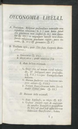 Oeconomia Libelli.