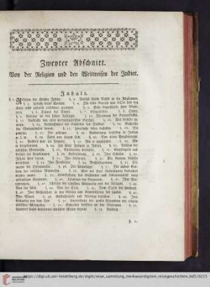 2. Abschnitt. Von der Religion und den Weltweisen der Indier