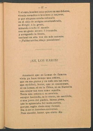 ¡Ah, los raros!
