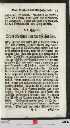 VI. Kapitel: Vom Mahlen mit Wasserfarben