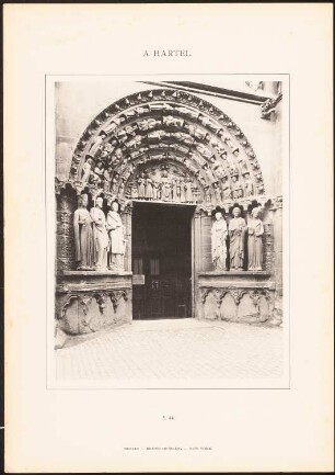 Liebfrauenkirche, Trier: Ansicht Portal (aus: Architekton. Details u. Ornamente der kirchlichen Baukunst in den Stilarten d. Mittelalters, 1. Serie, 1896)