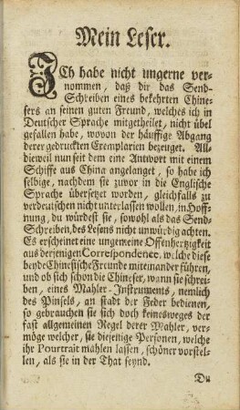 Mein Leser.