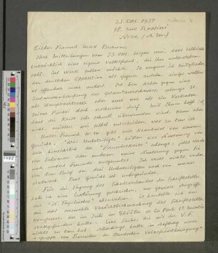 Brief an Max Braun