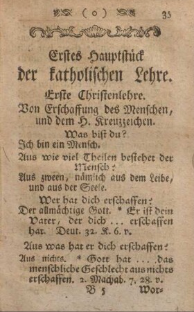 Erstes Hauptstück der katholischen Lehre.