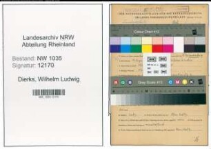 Entnazifizierung Wilhelm Ludwig Dierks , geb. 13.08.1904 (Steiger)