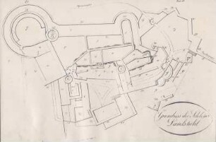 Burgruine Nanstein bei Landstuhl, auch Sickingen, Grundriß nach Martin Neumann,