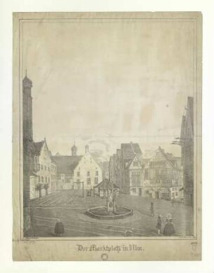 Marktplatz (Ostseite). Um 1853
