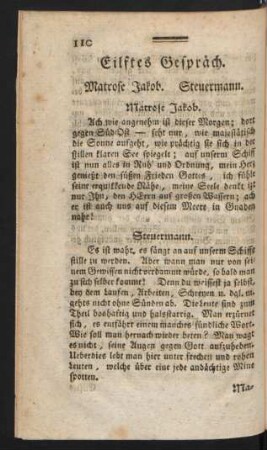 Eilftes Gespräch. Matrose Jakob. Steuermann.