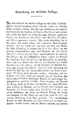 Bemerkung zur sechsten Auflage