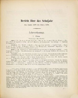 Zu der ... stattfindenden öffentlichen Prüfung aller Klassen ladet im Namen des Lehrer-Kollegiums ein. 1878/79