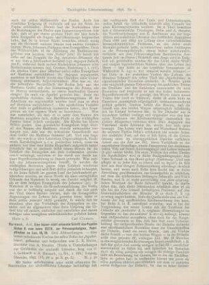 17-22 [Rezension] Harnack, Adolf, Eine bisher nicht erkannte Schrift des Papstes Sixtus II. vom Jahre 257/8, zur Petrusapokalypse, Patristisches zu Luc. 16,19