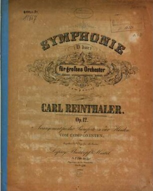 Symphonie (D-Dur) für großes Orchester : op. 12