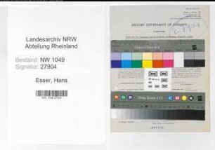 Entnazifizierung Hans Esser , geb. 06.07.1904 (Steuerinspektor)
