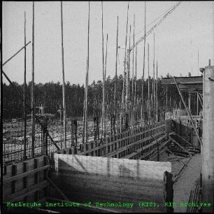 Bau des Lagergebäudes für Brennelemente des Forschungsreaktors 2 (FR 2)