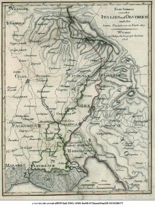 Neue Gränze zwischen Italien und Oestreich nach dem letzten Tractate von 10 Novbr. 1807