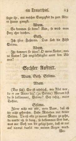 Sechster Auftritt