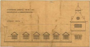 Fischer, Theodor; Worms; Cornelianum - Dachfenster an der Hagenstrasse (Ansicht)