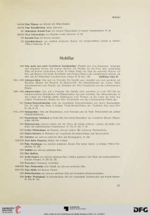 Mobiliar (Nr. 1000-1169)