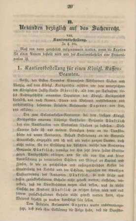 B. Urkunden bezüglich auf das Sachenrecht.