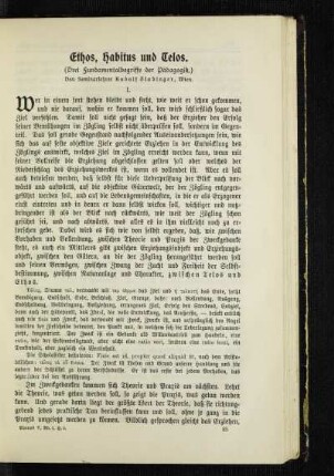 Ethos, Habitus und Telos : (drei Fundamentalbegriffe der Pädagogik)