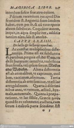 CAPUT LXXIIII. De lacte & lactariis operibus.