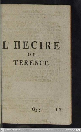 L' Hecire De Terence