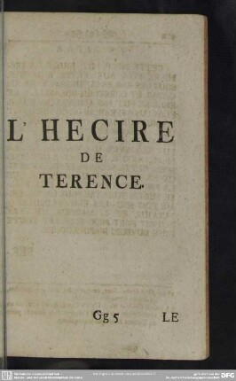 L' Hecire De Terence