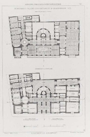 Grundplan der I. Etage und des Parterre, Blatt 112