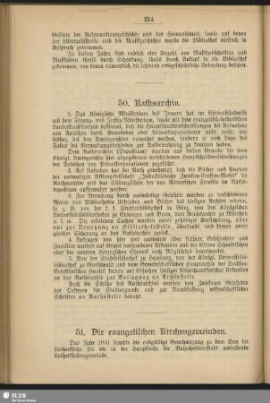 51. Die evangelischen Kirchengemeinden
