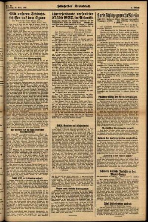 Zweite Ausgabe vom Mittwoch, den 26. März 1941.