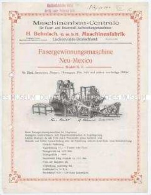 Fasergewinnungsmaschine Neu-Mexico