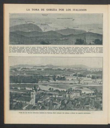 La toma de Garizio por los italianos - [Ilustración]