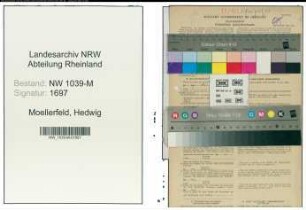 Entnazifizierung Hedwig Moellerfeld , geb. 22.11.1903 (Lehrerin)
