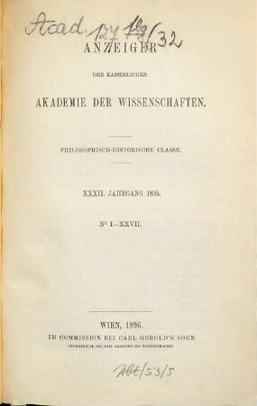 Anzeiger. 32. 1895